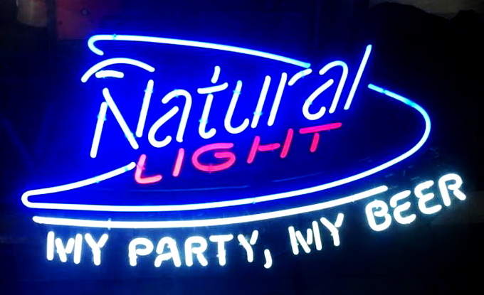 Natural Light My Party My Beer Neon Sign